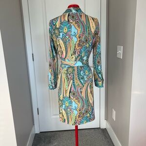Tommy Hilfiger Multicolor Paisley Long Sleeve Dress